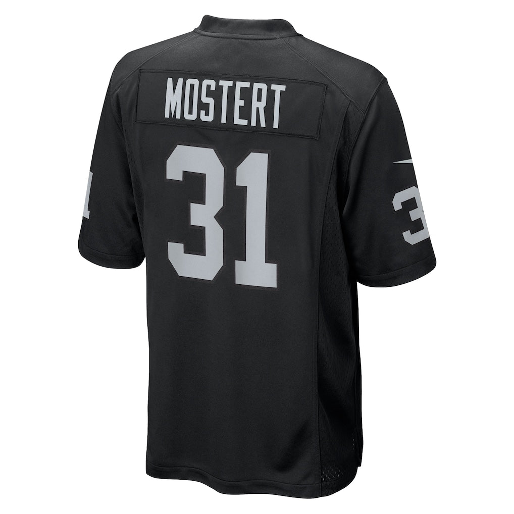 Johmsee LV.Raiders #31 Raheem Mostert Black Team Game Jersey