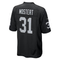 Johmsee LV.Raiders #31 Raheem Mostert Black Team Game Jersey