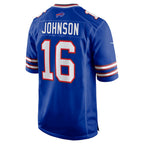 Johmsee B.Bills #16 Xavier Johnson Royal Game Jersey