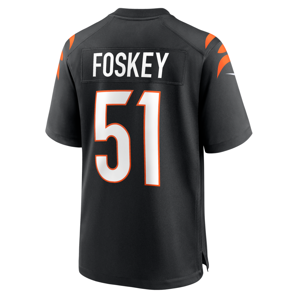 Johmsee C.Bengals #51 Isaiah Foskey Black Team Game Jersey