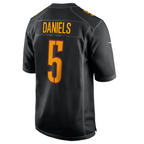 Johmsee #5 Jayden Daniels Player W.Commanders Carbon Black Fashion Stitched Jersey