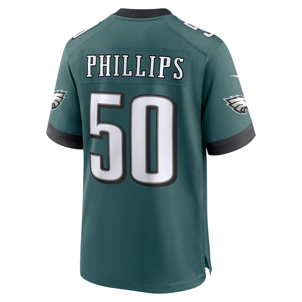 Johmsee P.Eagles #50 Jaelan Phillips Midnight Green Team Game Jersey