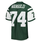 Johmsee NY.Jets #74 Nick Mangold Mitchell & Ness Green Legacy Replica Jersey