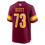 Johmsee W.Commanders #73 Trent Scott Burgundy Game Jersey