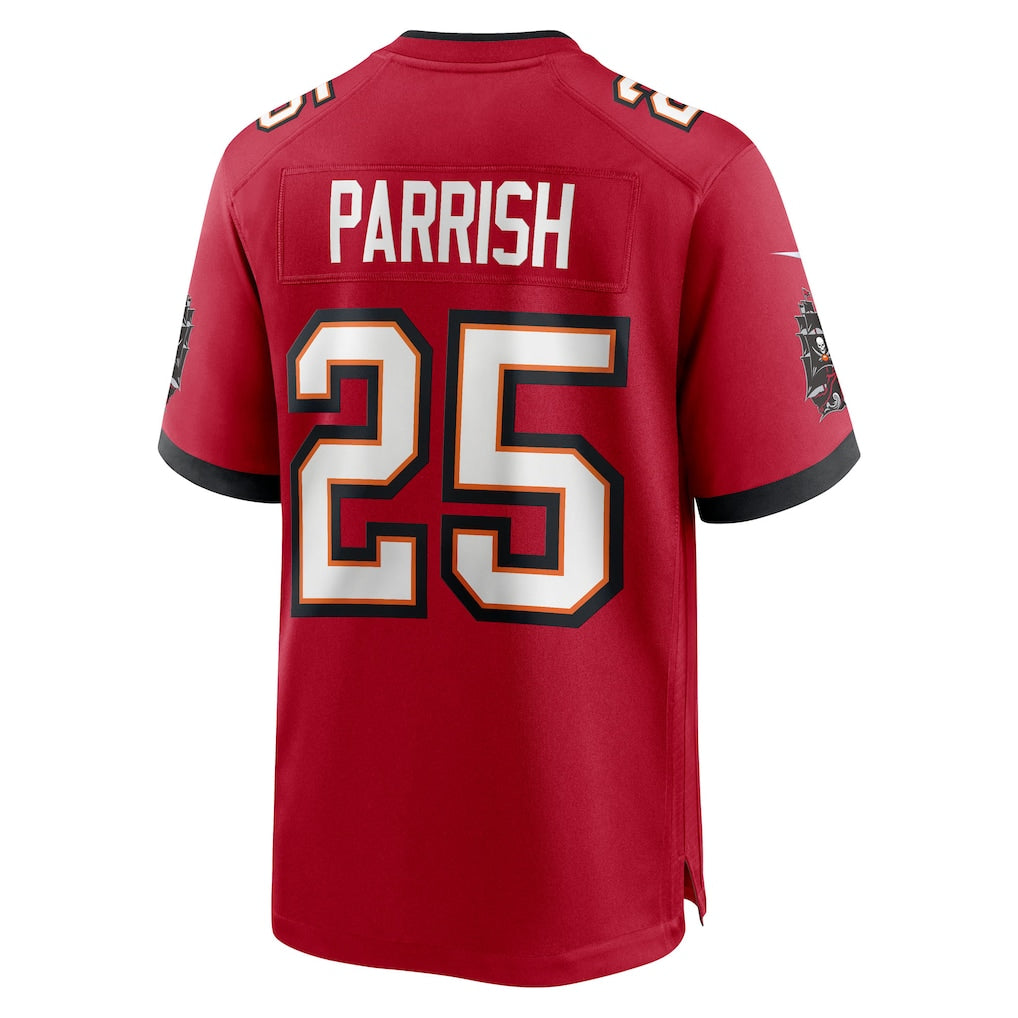 Johmsee TB.Buccaneers #25 Jacob Parrish Red Team Game Jersey