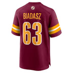 Johmsee W.Commanders #63 Tyler Biadasz Burgundy Game Jersey