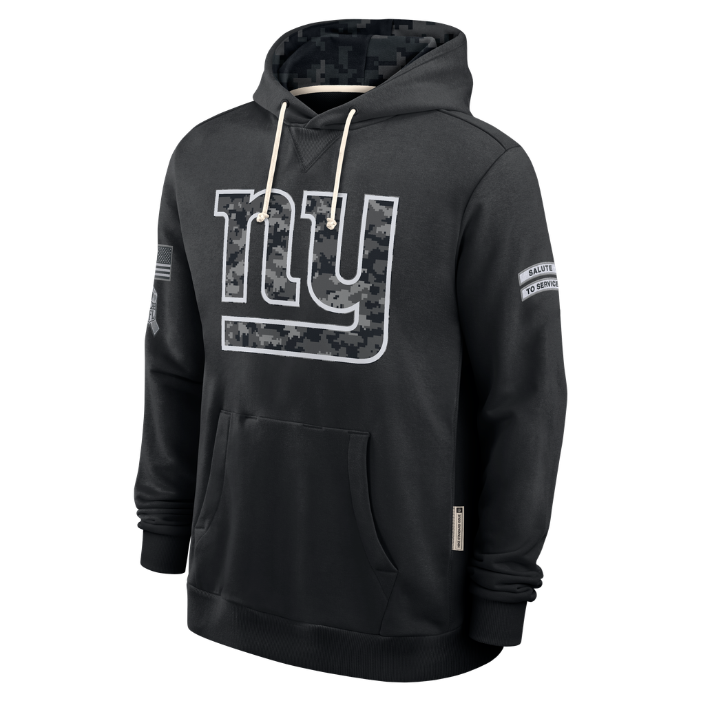 Johmsee NY.Giants Black 2026 Salute to Service Sideline Dri-FIT Pullover Hoodie Jerseys