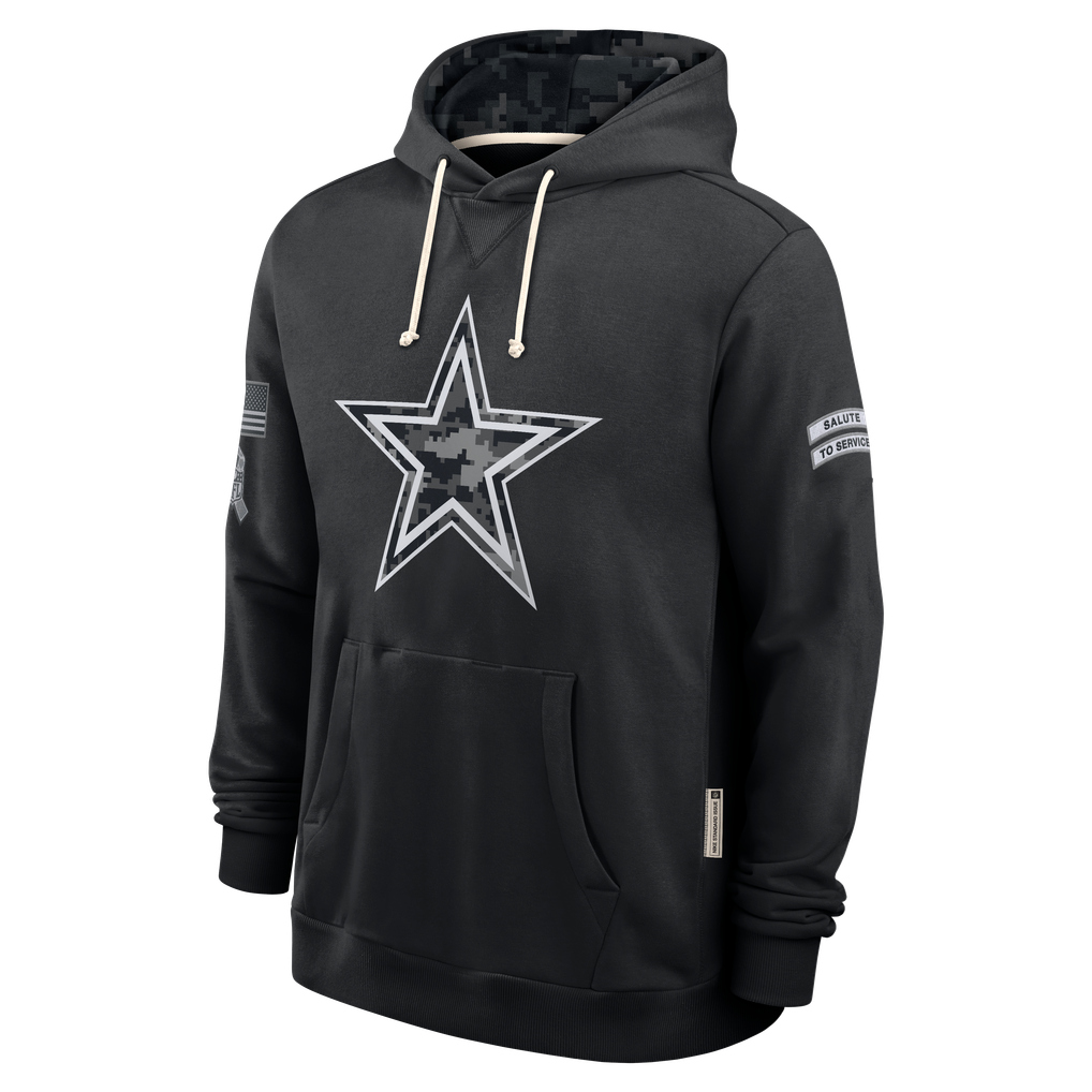 Johmsee D.Cowboys Black 2026 Salute to Service Sideline Dri-FIT Pullover Hoodie Jerseys