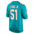 Johmsee M.Dolphins #51 David Long Jr. Aqua Game Jersey