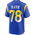 Johmsee LA.Rams #78 Jackie Slater Royal Game Retired Player Jersey