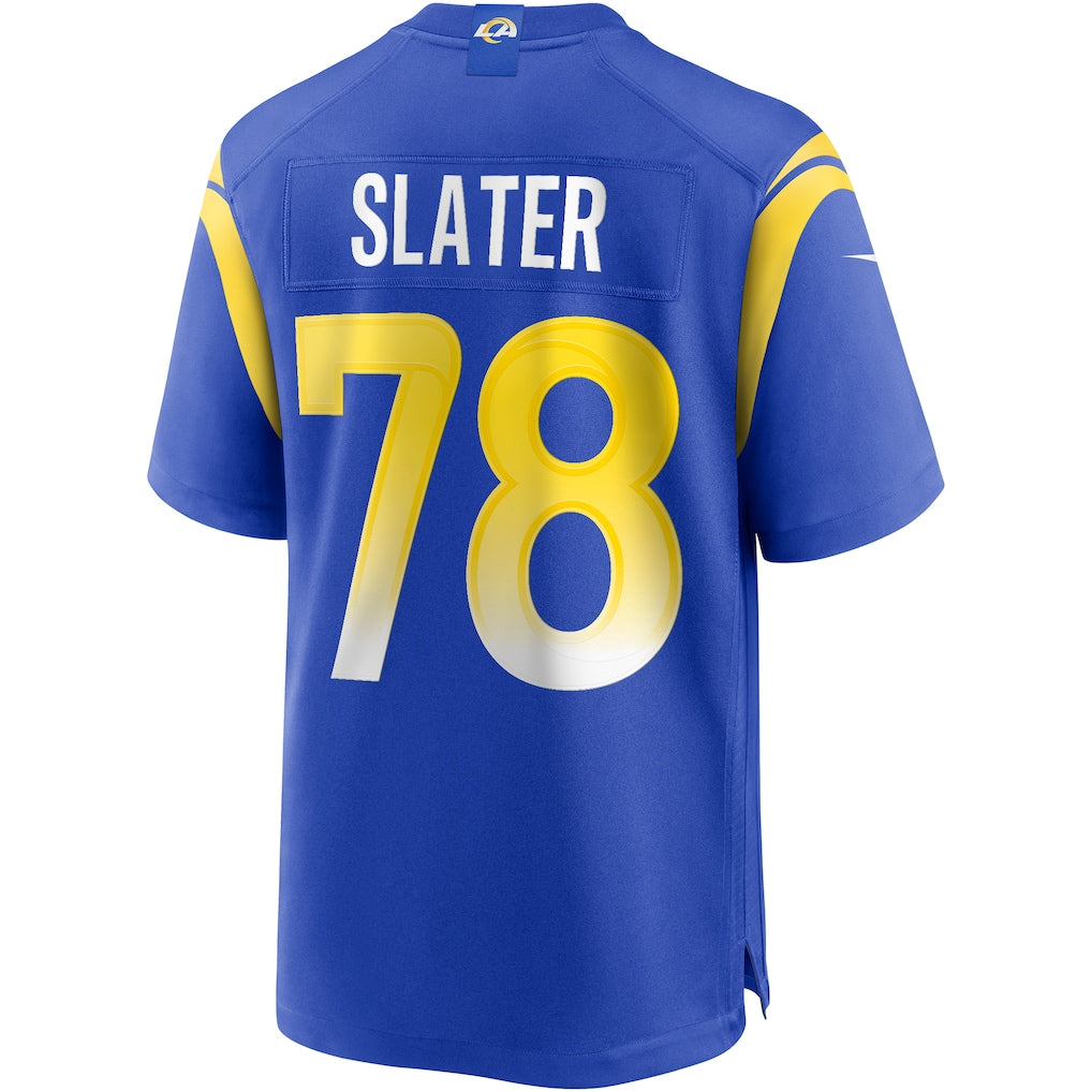 Johmsee LA.Rams #78 Jackie Slater Royal Game Retired Player Jersey