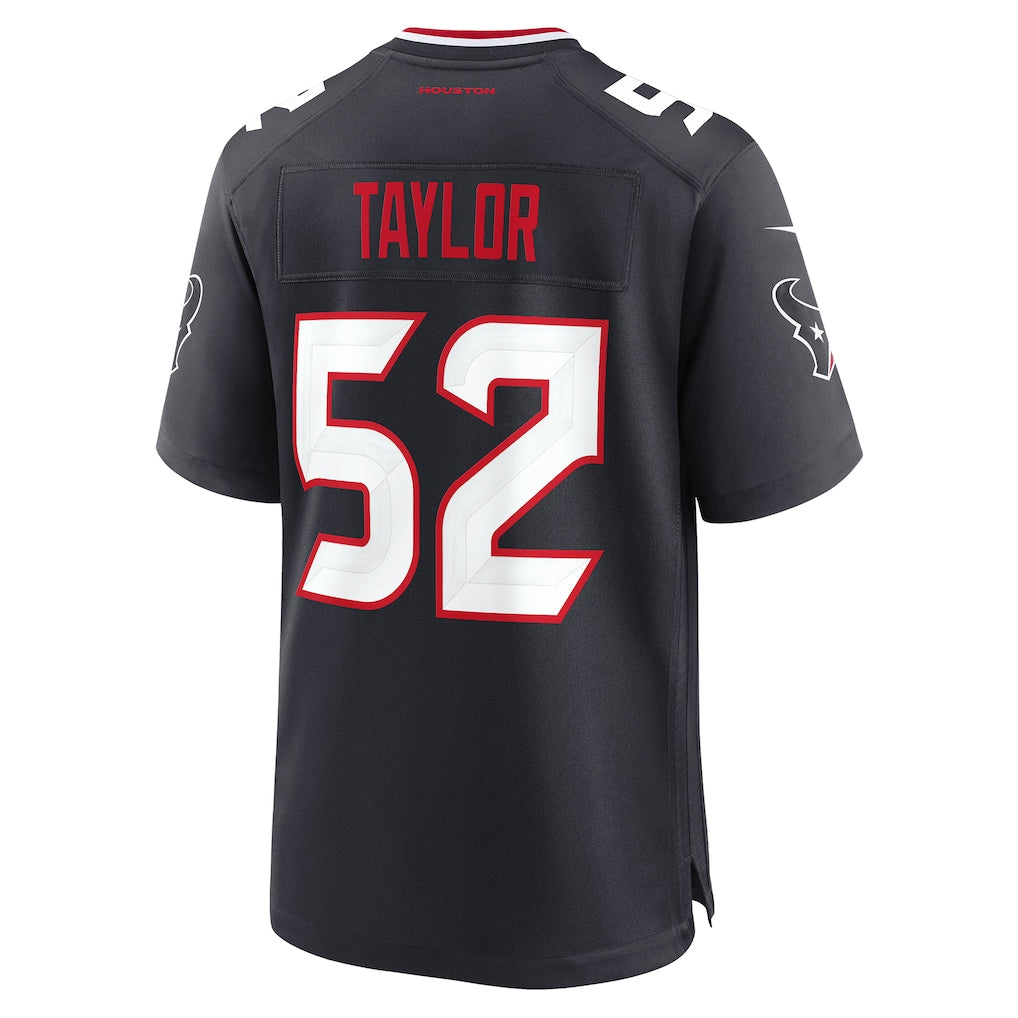 Johmsee H.Texans #52 Darrell Taylor Navy Team Game Jersey