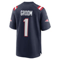 Johmsee NE.Patriots #1 Groom Navy Game Jersey