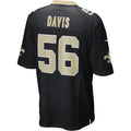 Johmsee NO.Saints #56 Demario Davis Black Game Jersey