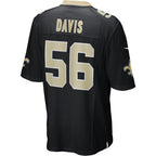 Johmsee NO.Saints #56 Demario Davis Black Game Jersey