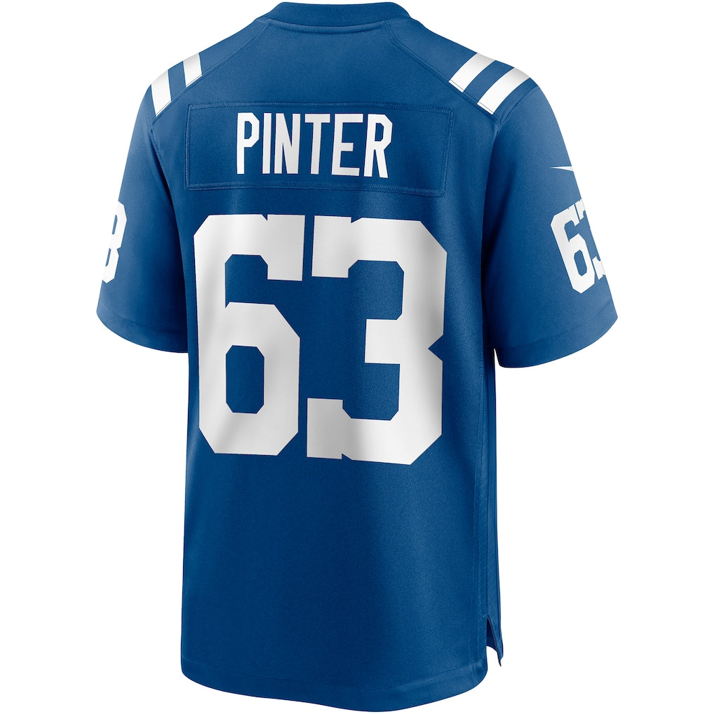 Johmsee IN.Colts #63 Danny Pinter Royal Game Jersey