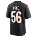 Johmsee C.Bengals #56 Myles Cole Black Team Game Jersey