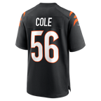 Johmsee C.Bengals #56 Myles Cole Black Team Game Jersey