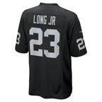 Johmsee LV.Raiders #23 David Long Jr. Black Team Game Jersey