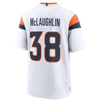 Johmsee D.Broncos #38 Jaleel McLaughlin White Game Jersey