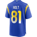 Johmsee LA.Rams #81 Torry Holt Royal Game Retired Player Jersey