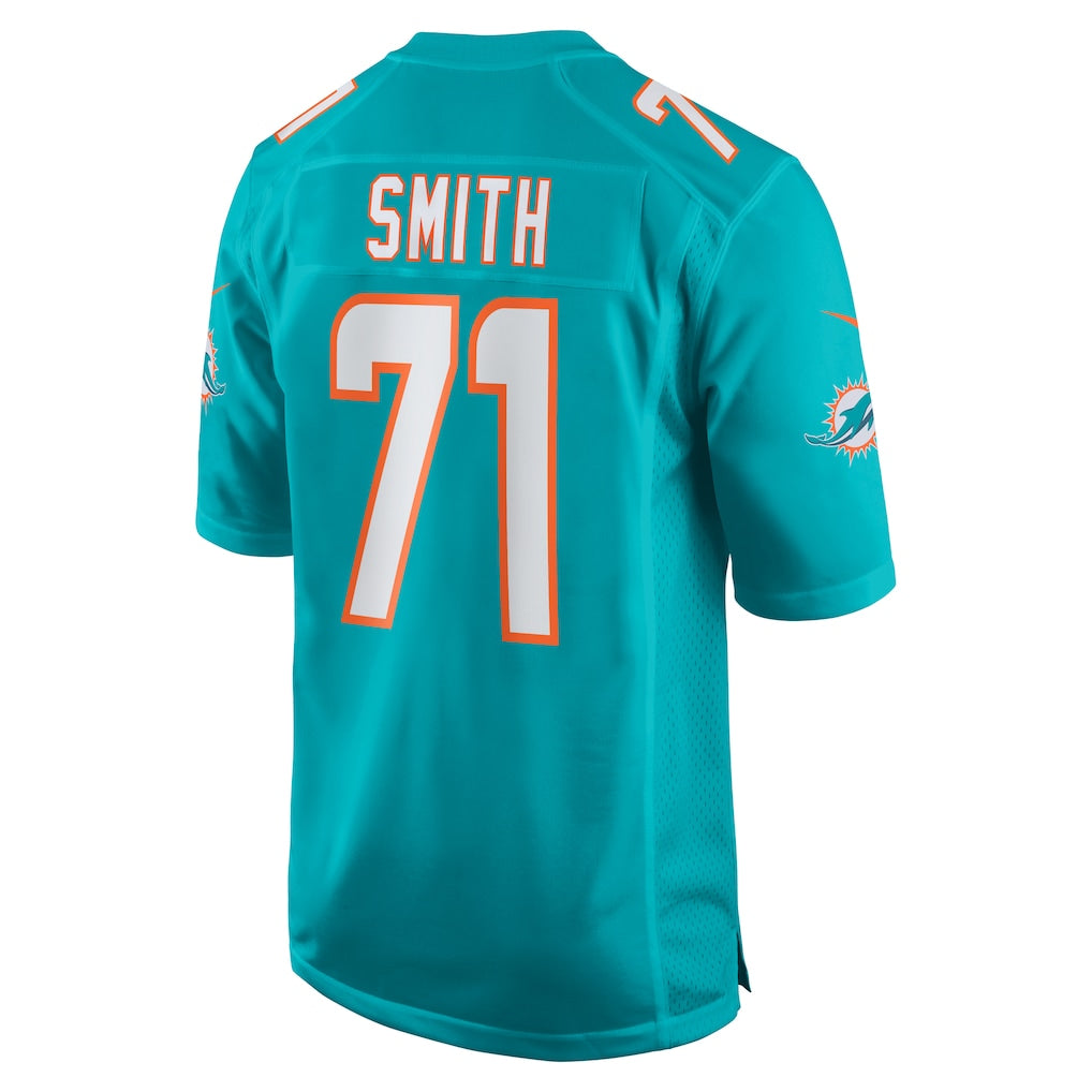 Johmsee M.Dolphins #71 Kion Smith Aqua Game Jersey
