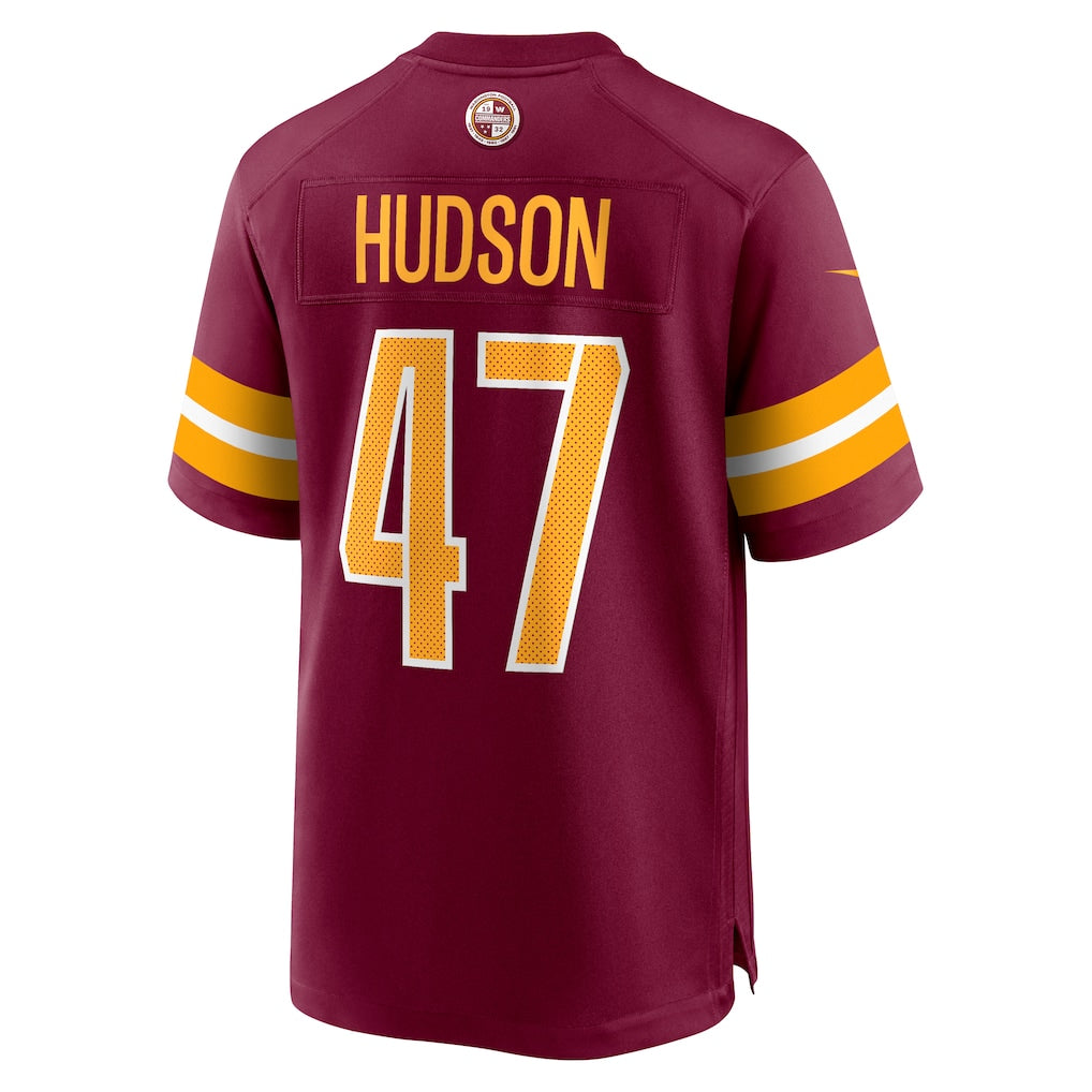 Johmsee W.Commanders #47 Khaleke Hudson Burgundy Game Jersey