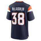Johmsee D.Broncos #38 Jaleel McLaughlin Navy Alternate Game Jersey