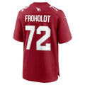 Johmsee A.Cardinals #72 Hjalte Froholdt Cardinal Team Game Jersey