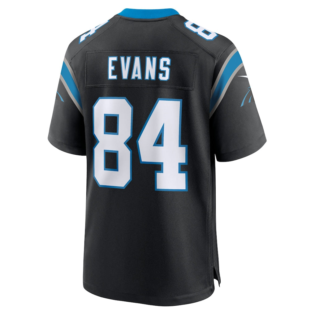 Johmsee C.Panthers #84 Mitchell Evans Black Team Game Jersey