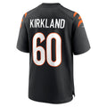 Johmsee C.Bengals #60 Jaxson Kirkland Black Team Game Jersey