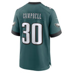 Johmsee P.Eagles #30 Jihaad Campbell Green 2025 NFL Draft First Round Pick Game Jersey