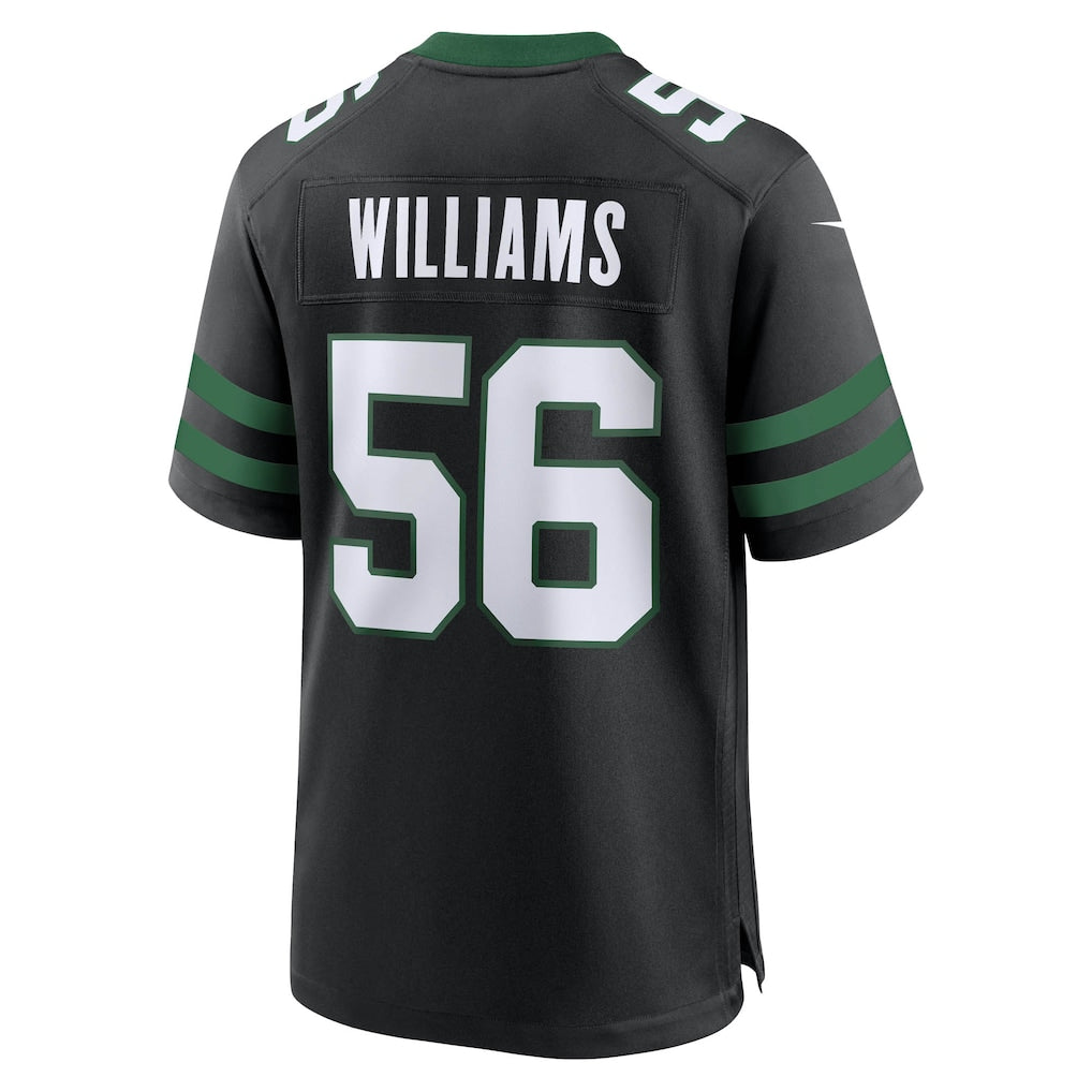 Johmsee NY.Jets #56 Quincy Williams Legacy Black Alternate Game Jersey