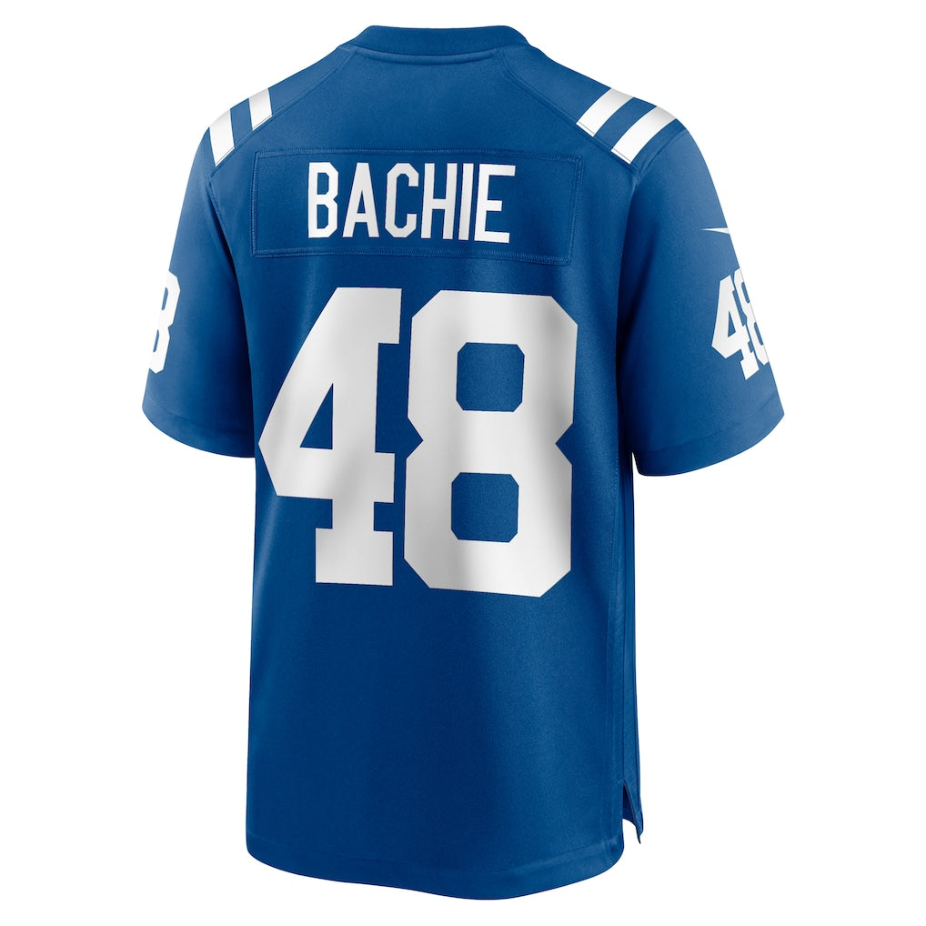Johmsee IN.Colts #48 Joe Bachie Royal Team Game Jersey