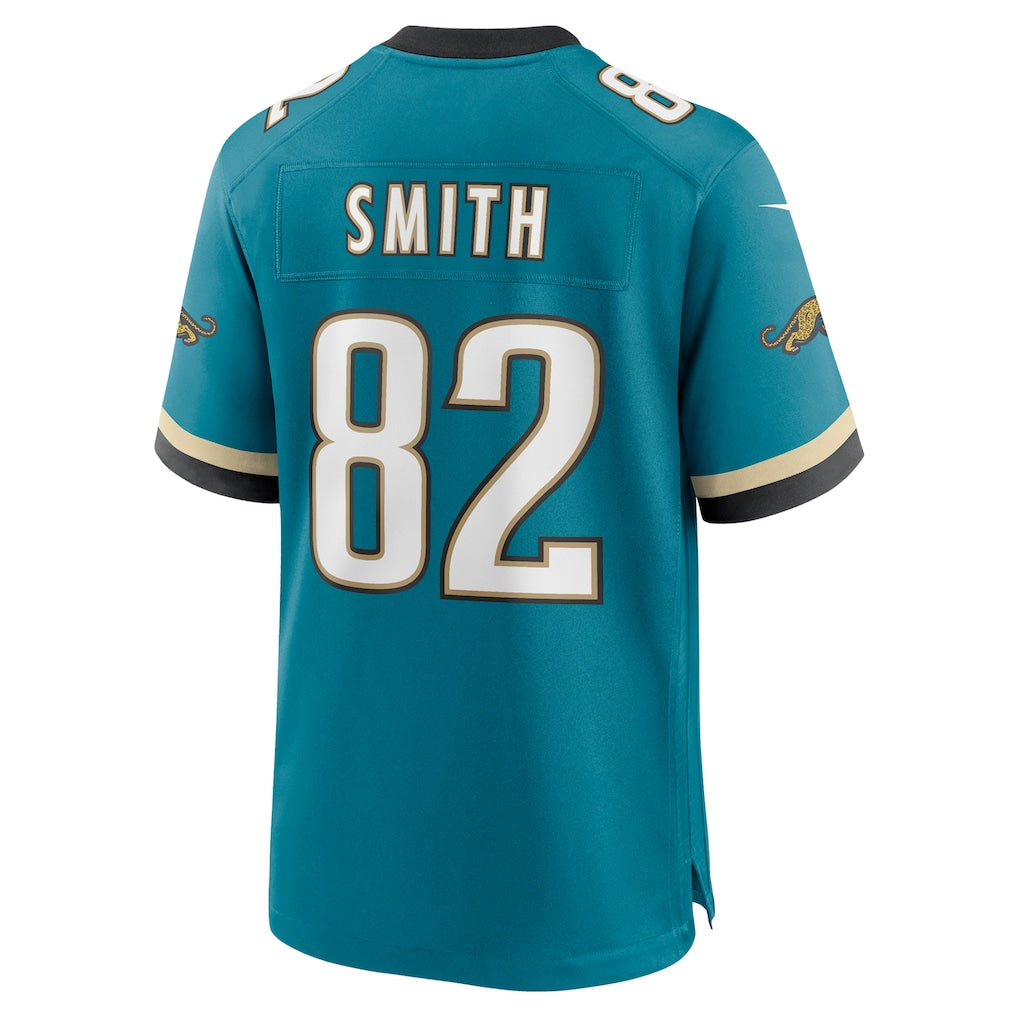 Johmsee J.Jaguars #82 Jimmy Smith Teal Retired Player Alternate Game Jersey