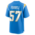 Johmsee LA.Chargers #57 Clelin Ferrell Powder Blue Team Game Jersey