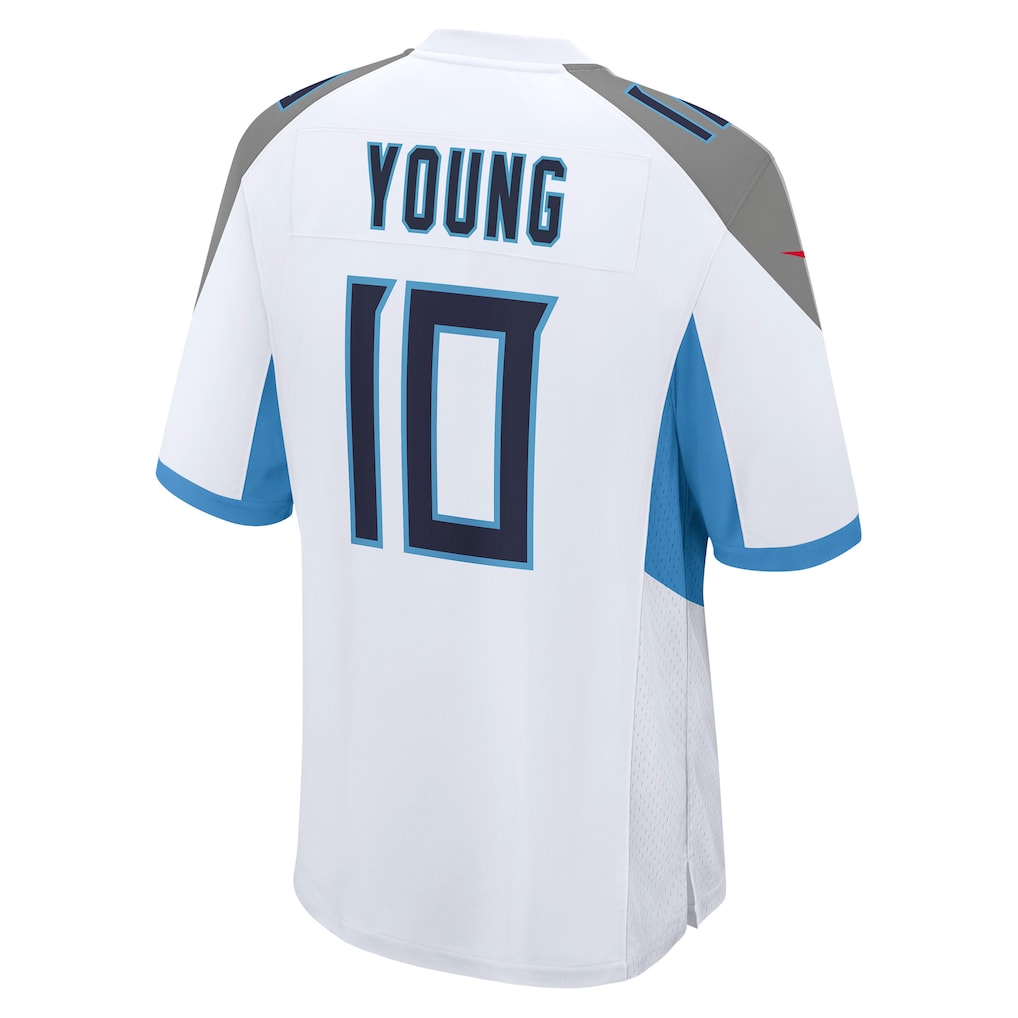Johmsee T.Titans #10 Vince Young White Retired Player Game Jersey