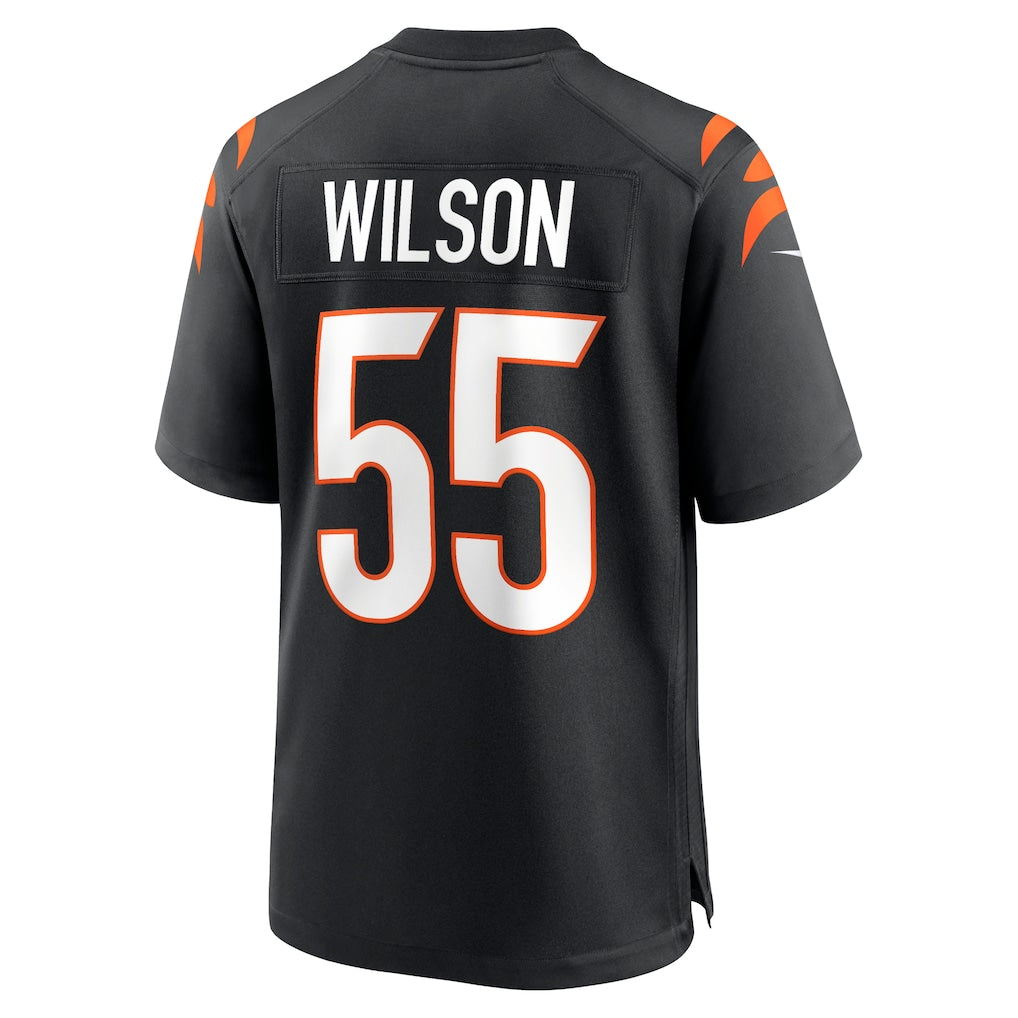 Johmsee C.Bengals #55 Logan Wilson Black Game Jersey