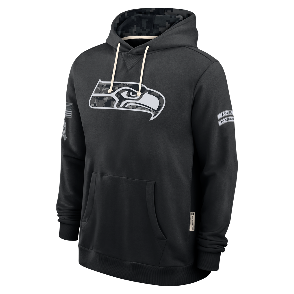 Johmsee S.Seahawks Black 2026 Salute to Service Sideline Dri-FIT Pullover Hoodie Jerseys