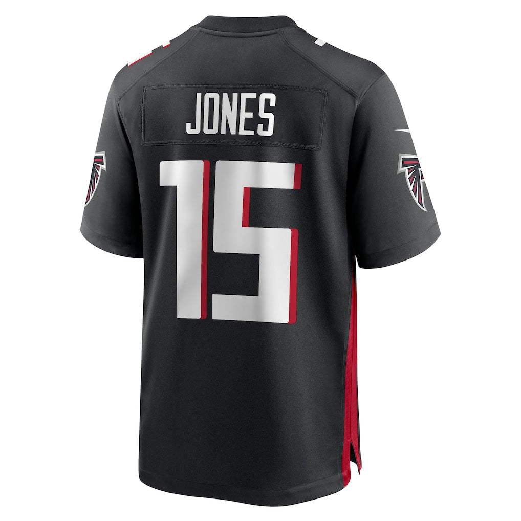 Johmsee A.Falcons #15 Emory Jones Black Team Game Jersey