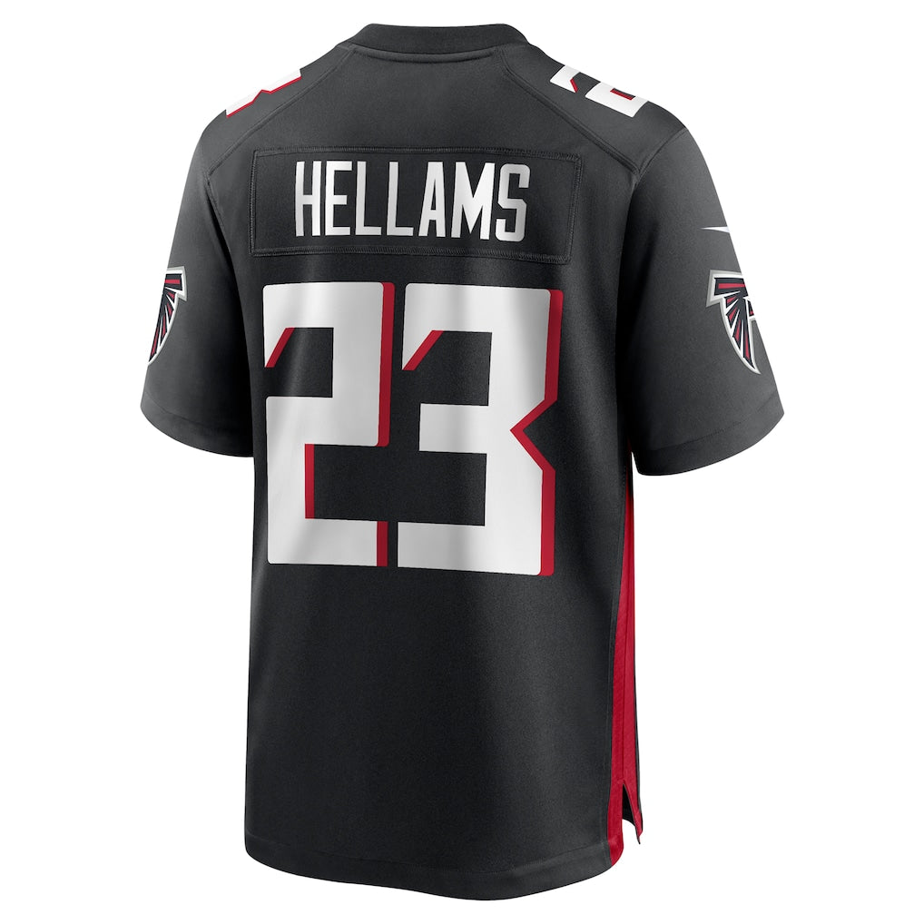 Johmsee A.Falcons #23 DeMarcco Hellams Black Team Game Jersey