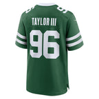 Johmsee NY.Jets #96 Leonard Taylor III Legacy Green Team Game Jersey