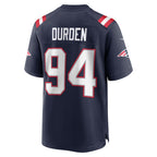 Johmsee NE.Patriots #94 Cory Durden Navy Team Game Jersey