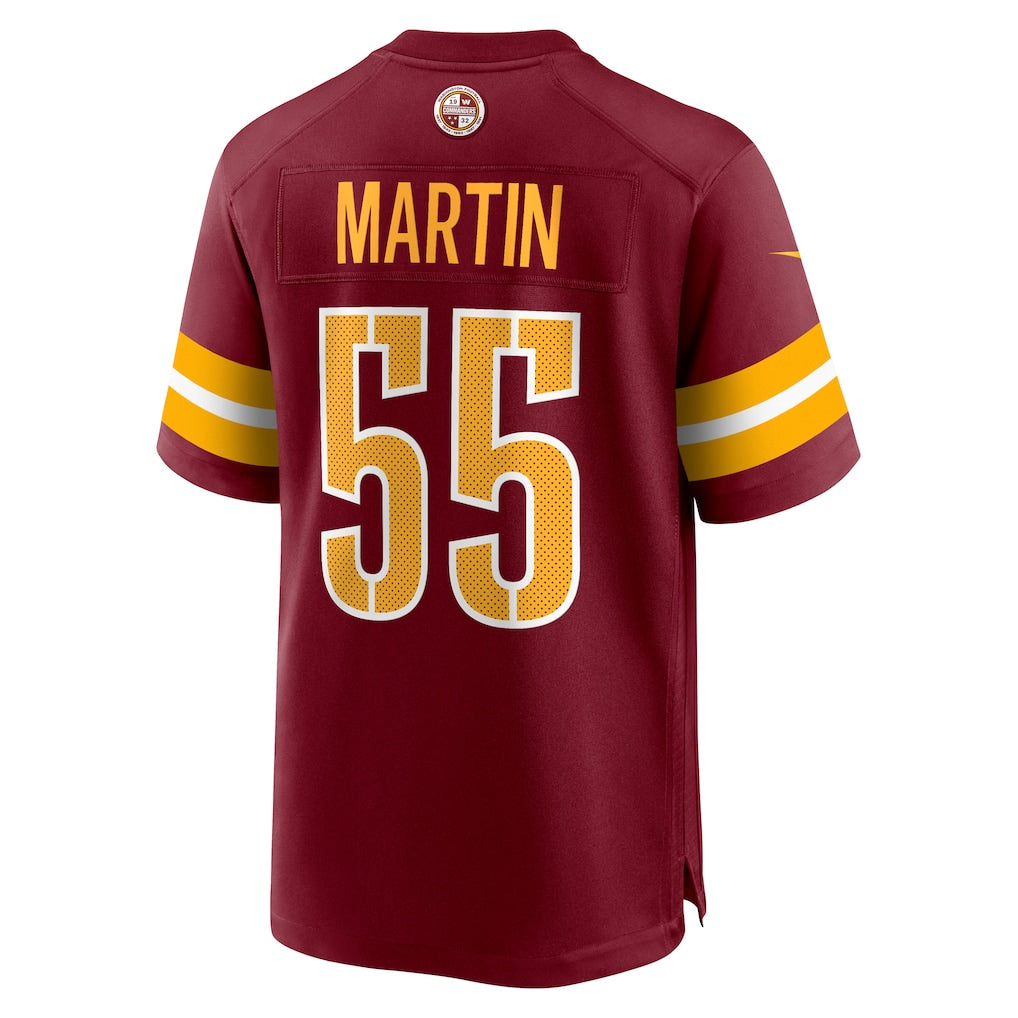 Johmsee W.Commanders #55 Jacob Martin Burgundy Team Game Jersey