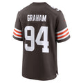 Johmsee C.Browns #94 Mason Graham Brown 2025 NFL Draft First Round Pick Game Jersey