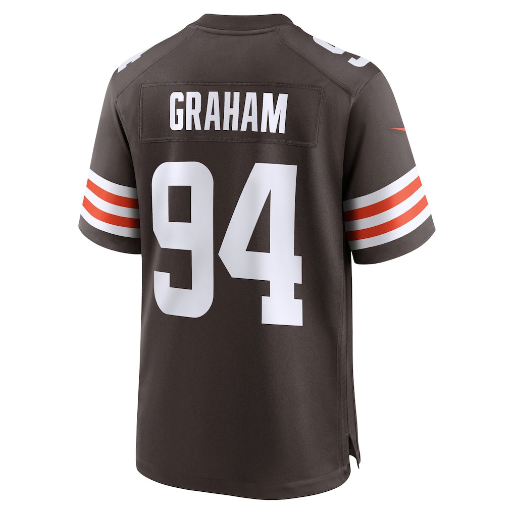 Johmsee C.Browns #94 Mason Graham Brown 2025 NFL Draft First Round Pick Game Jersey