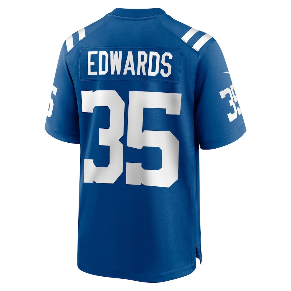 Johmsee IN.Colts #35 Johnathan Edwards Royal Team Game Jersey
