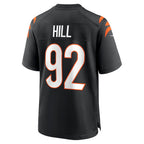 Johmsee C.Bengals #92 B.J. Hill Black Game Jersey