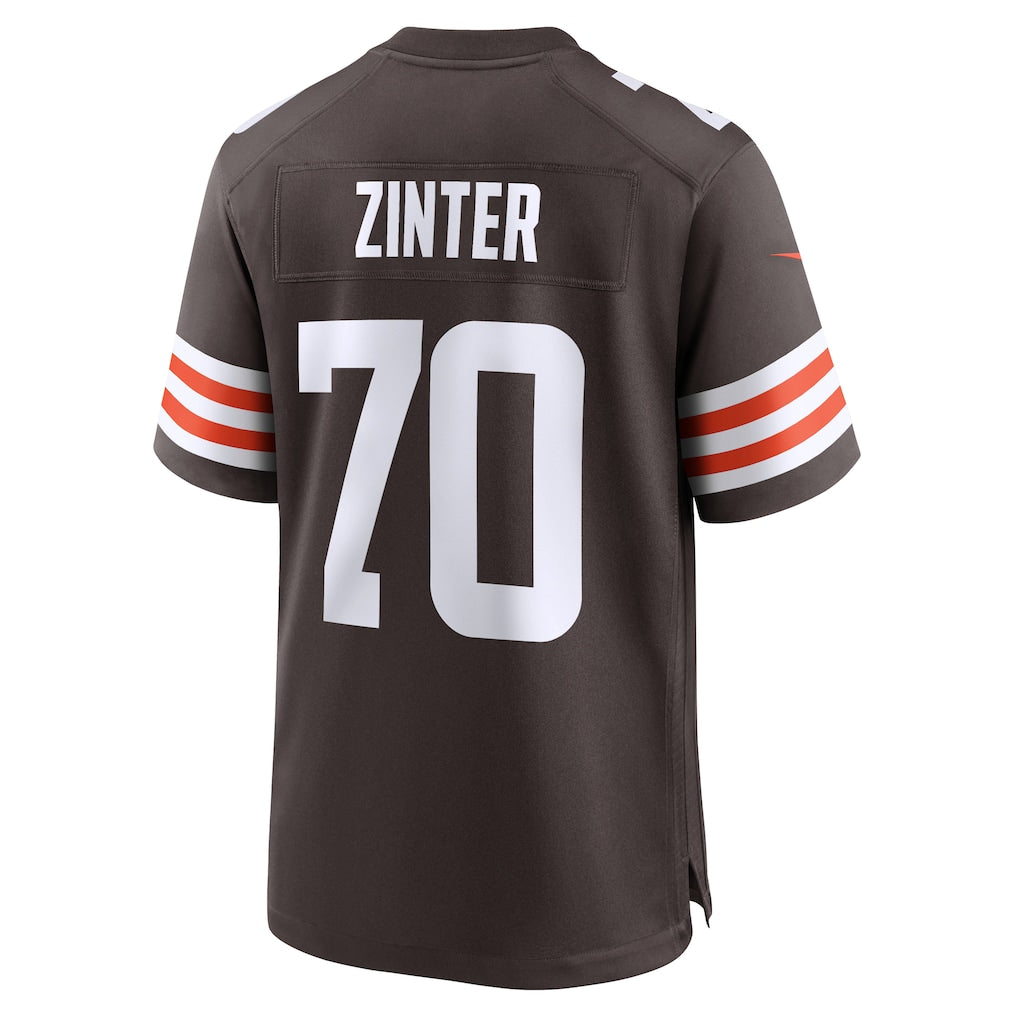 Johmsee C.Browns #70 Zak Zinter Brown Player Game Jersey