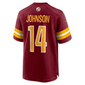 Johmsee W.Commanders #14 Josh Johnson Burgundy Team Game Jersey
